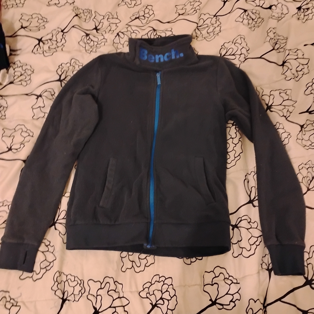 Bench Kids Charcoal Jacket with Electric Blue Details